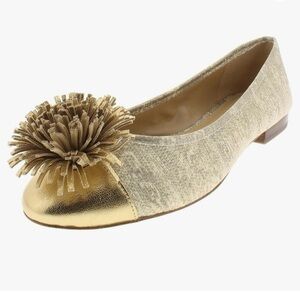 Michael Michael Kors Womens Lolita Metallic Leather Ballet Flats Size 6.5